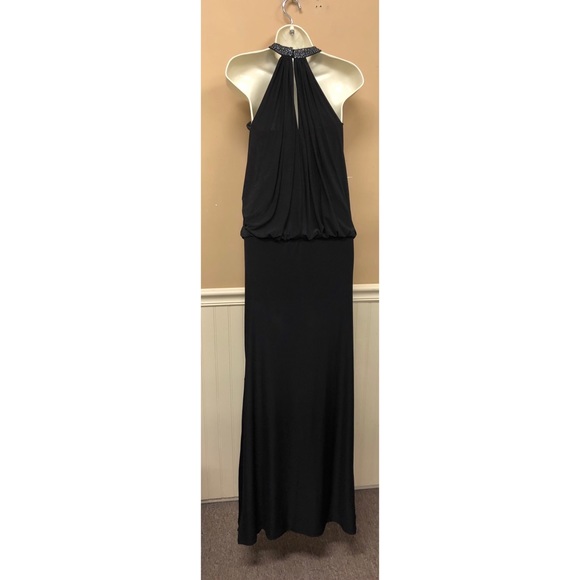 CACHE Evening Dress Gown formal Beaded Halter Neckline - Picture 2 of 7